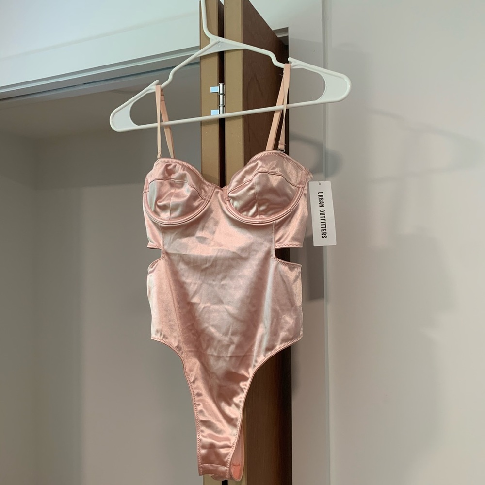 Urban Outfitters Satin Bustier Body Suit